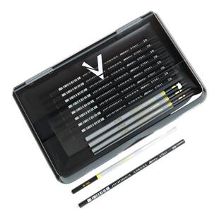 大v素描笔盒美术生专用防断铅dav素描铅笔收纳盒透明文具盒画笔绘画用品工具套装收纳大容量塑料素描铅笔盒