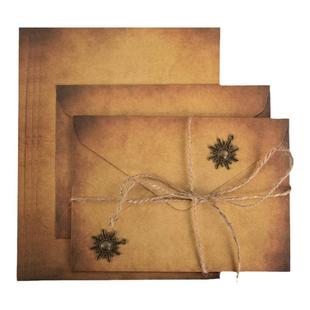 复古牛皮纸信封信纸套装文艺高级感情侣表白手写信纸加信封情书送男友女友情人节精美信封袋加厚简约信丰批发