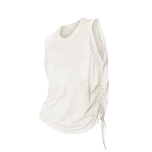 胖mm大码瑜伽服女速干抽绳遮肉罩衫显瘦上衣运动健身套装短袖背心