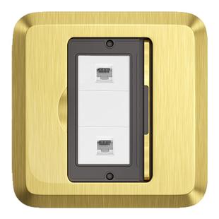 隐藏式网络地插120型不锈钢单开门 翻盖式电话五孔插座面板带底盒