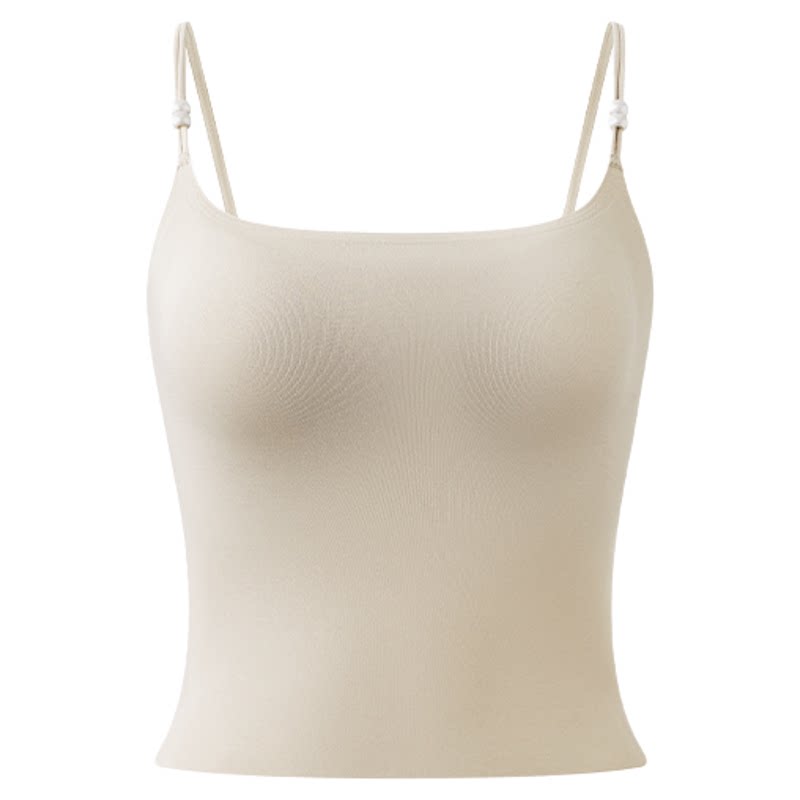 草本初色吊带背心女内搭带胸垫上衣2026新款春夏外穿白色美背打底