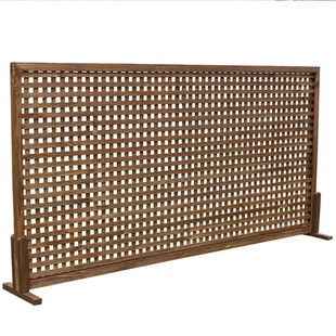 防腐木栅栏网格实木质隔断栏户外屏风墙面装饰庭院落地室外篱笆墙