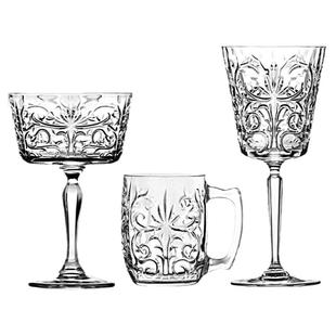 意大利进口RCR创意刻花水晶玻璃杯威士忌红酒杯洋酒烈酒啤酒杯子