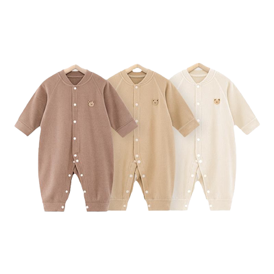 德绒婴儿衣服春秋装新生儿连体衣