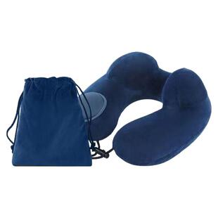 按压式充气u型枕颈枕旅行枕头便携飞行脖子护颈u形枕高铁睡觉神器