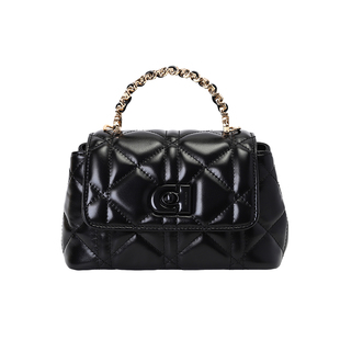 南风Chio2nd 荣耀巴黎小方包包女黑色菱格手提包百搭单肩斜挎小包