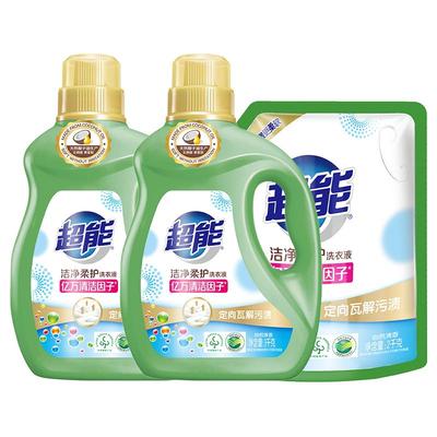 超能洁净柔护洗衣液8斤装
