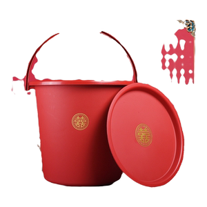 塑料乔迁新居结婚用品红桶带盖