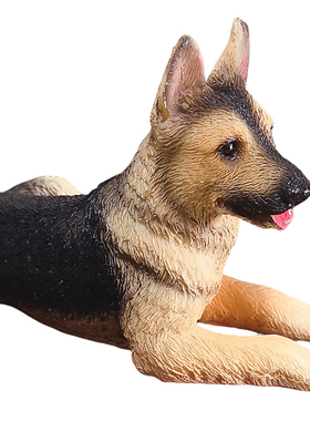 车载小狗摆件工位狼狗模型小物件