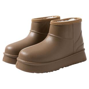 加绒短筒雪地靴冬季新款雨鞋厨房防滑工作鞋防水EVA保暖时尚雨靴