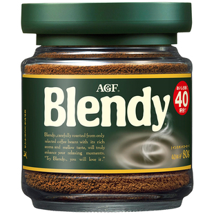 AGF速溶黑咖啡blendy冷萃即溶美式无糖绿罐咖啡提神80g[国内现货]