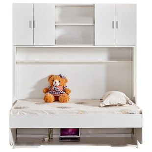 小户型多功能隐形家具 书桌书柜组合床 百变电脑桌隐形床FL-003