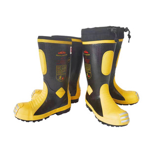 消防比武战斗靴超轻3C消防员灭火防护靴17款灭火靴水鞋救援防护靴