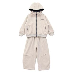 男童套装外套加绒保暖秋冬季2025新款儿童运动卫衣卫裤两件套加厚