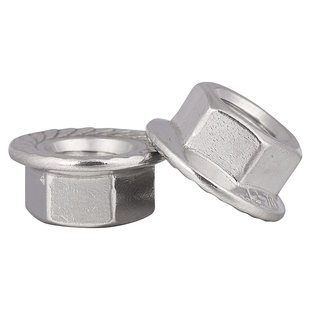 304不锈钢六角法兰面法兰螺母防滑锁紧螺帽M3M6M8M10M12M14M16M20