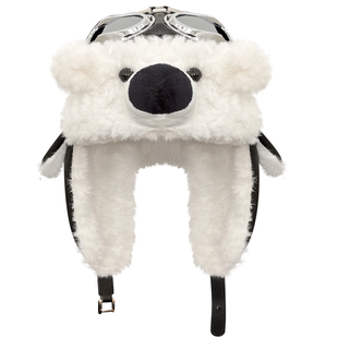可爱卡通史努比飞行员眼镜帽子男女冬护耳雷锋帽骑行加绒保暖防风