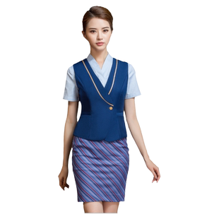 空姐制服女南航职业装套装高铁乘务员美容师楼盘售楼部酒店工作服