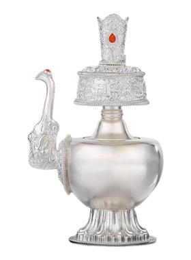 纯银镀金手工贲巴壶密宗供具