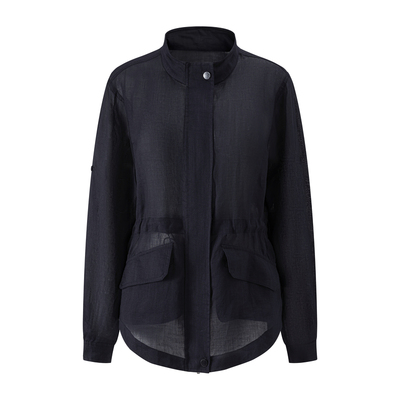 苎麻轻薄立领短外套女春夏防晒