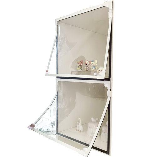 储物柜遮挡帘隔断帘透明书柜防尘帘磁吸自装门帘磁铁免打孔高级感