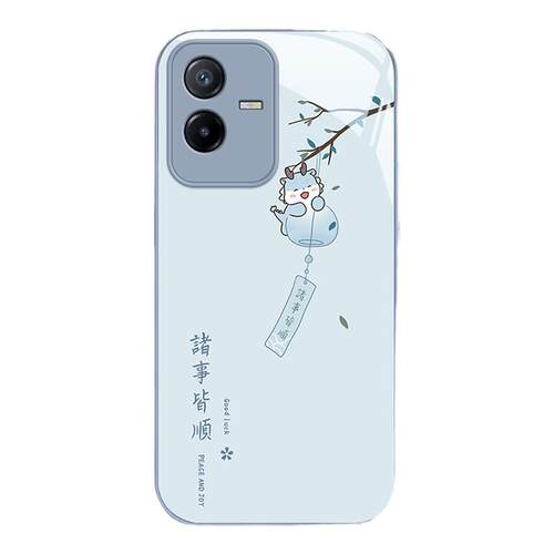 适用vivot2x手机壳新款viv0诸事皆顺t1防摔u3x可爱女网红xnote简约金属玻璃z5高级感镜头全包