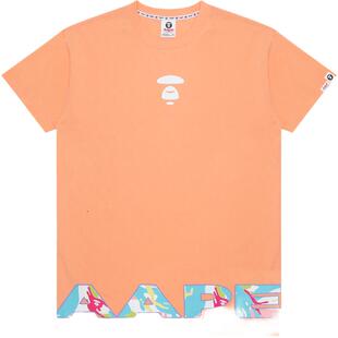 Aape旗舰店女装春夏猿人多色印花迷彩长款圆领短袖T恤0996XXI