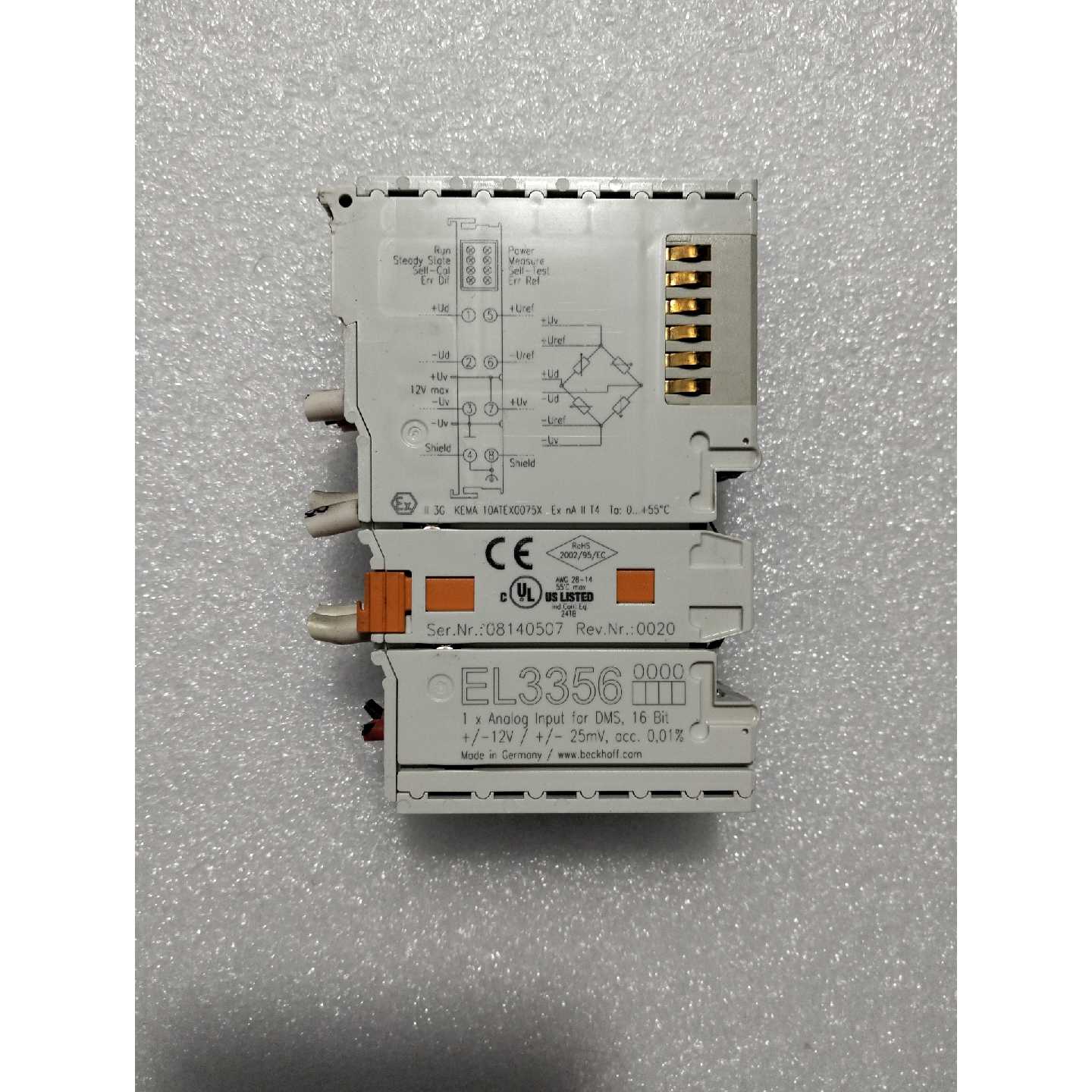 议价-倍福模块EL3356,1x模拟输入DMS,16位,精度0.0