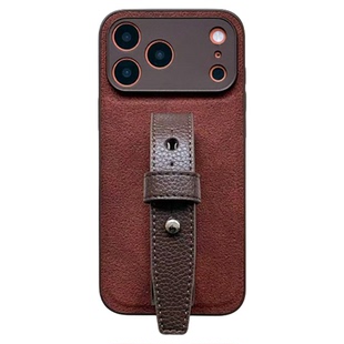 高级感麂皮纹复古撞色豆豆钉精孔手机壳适用苹果系列iphone17 promax全包手机保护套16/15手机保护壳