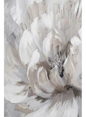抽象简约花卉淡雅客厅手绘油画