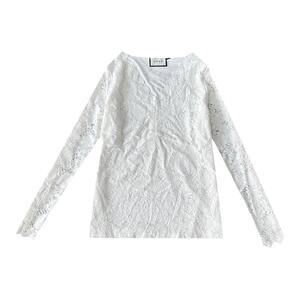 小性感v领蕾丝衫 大码女装胖mm2024年秋装冬装新款长袖打底衫t恤