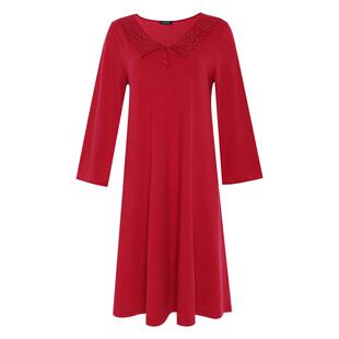 兰卡文(LA CLOVER)莫代尔长袖睡裙睡衣家居服羽梦系列LC44AAN1