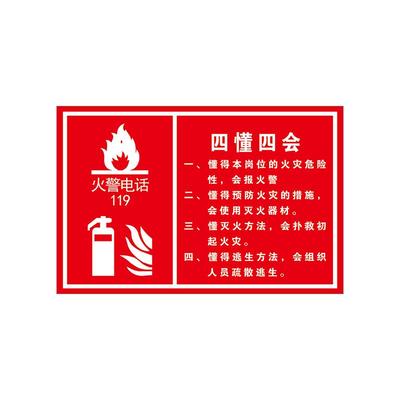 四懂消防器材四懂四会火警电话