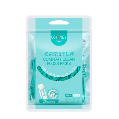 ushine怡雪高拉力便携装牙线棒