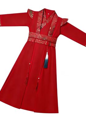 六一汉服男童武侠风唐装演出服