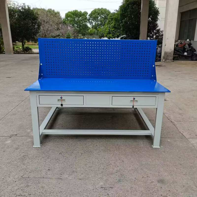 批发技校钳工工作桌四工位模具工位实多训台装配全钢工作台工作桌