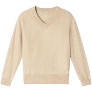 【周雨彤同款】100%山羊绒PSALTER诗篇v领毛衣针织衫冬款