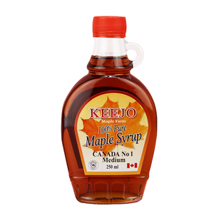 加拿大进口柯金偶枫叶糖浆250ml pure maple syrup100%纯枫糖浆