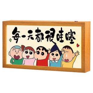 欢迎回家玄关摆件可爱发光灯箱小摆台高级仪式感入户客厅桌面装饰