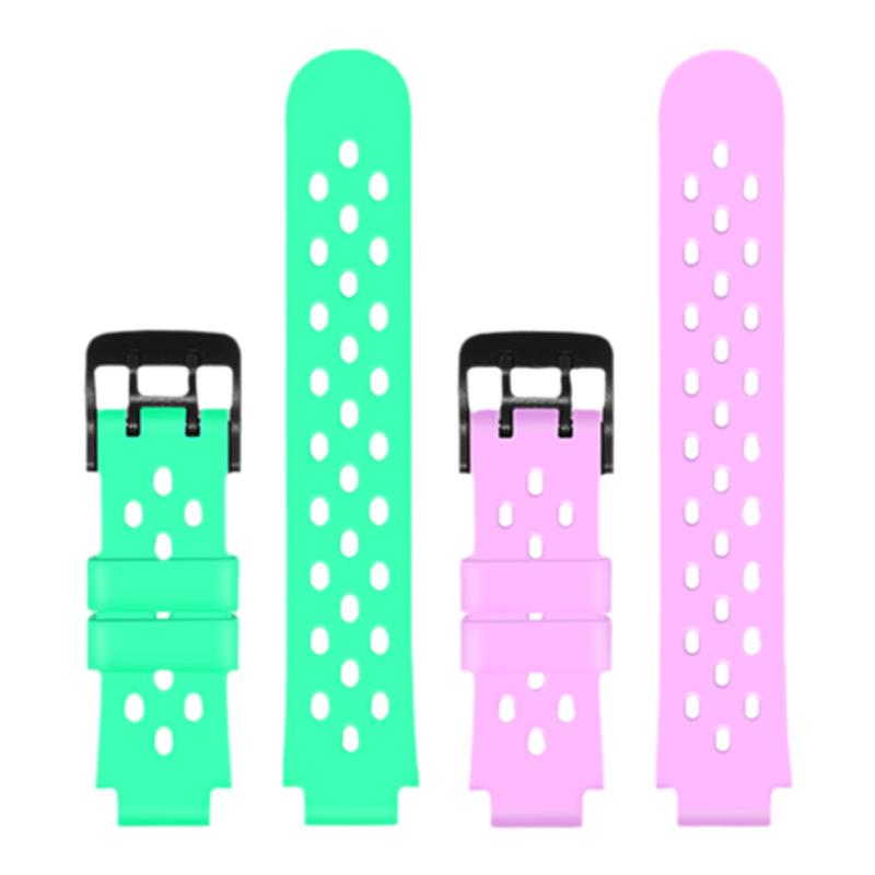 适用于小天才儿童手表Q1C表带D1S硅胶腕带XTC智能儿童电话表柔软替换带男女孩紫色绿色软胶替换带配件