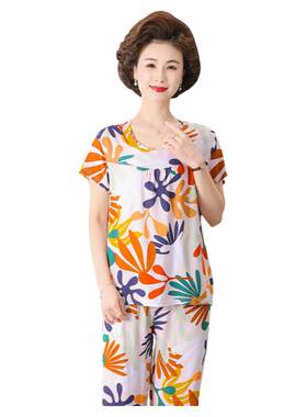夏天棉绸中老年人套头长袖