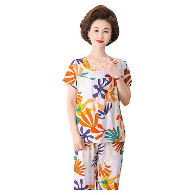 夏天棉绸中老年人套头长袖