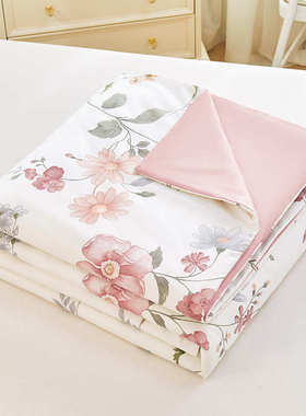 新款夏凉被四件套床笠款纯棉全棉加厚夹棉被套被子冬夏两用空调被