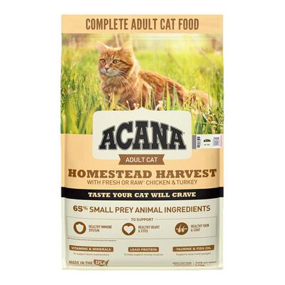 【官方旗舰】ACANA爱肯拿丰收家园猫粮成猫进口全价猫粮7.2kg*2
