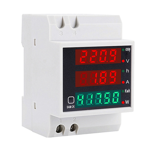 单相导轨电表家用智能电能表功率测试仪数显电压表电流表D52-2047