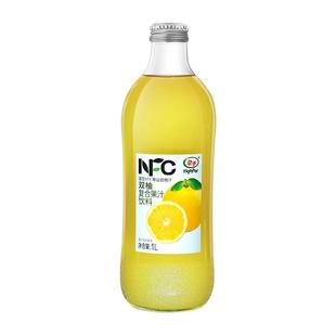 牵手果汁双柚汁/青苹果汁/桃汁1L玻璃瓶装果汁整箱即饮果汁