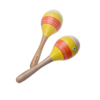 宝宝原木婴幼儿打击乐器玩具沙锤
