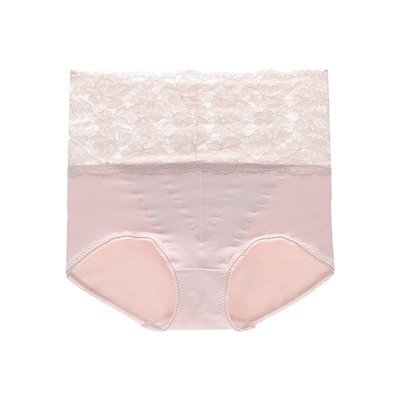 安莉芳高腰蕾丝拼接内裤女士轻收腹提臀无痕透气舒适亲肤三角短裤
