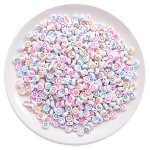 亚克力散珠星星月亮扁珠 diy手工串珠钥匙扣饰品配件手链项链编织