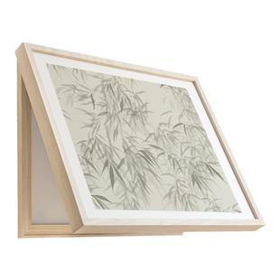 日式原木风电表箱装饰画可翻盖配电箱遮挡画新中式餐厅挂画免打孔