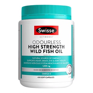 澳洲Swisse斯维诗深海鱼油胶囊DHA1500mg无腥味Omega3中老年400粒